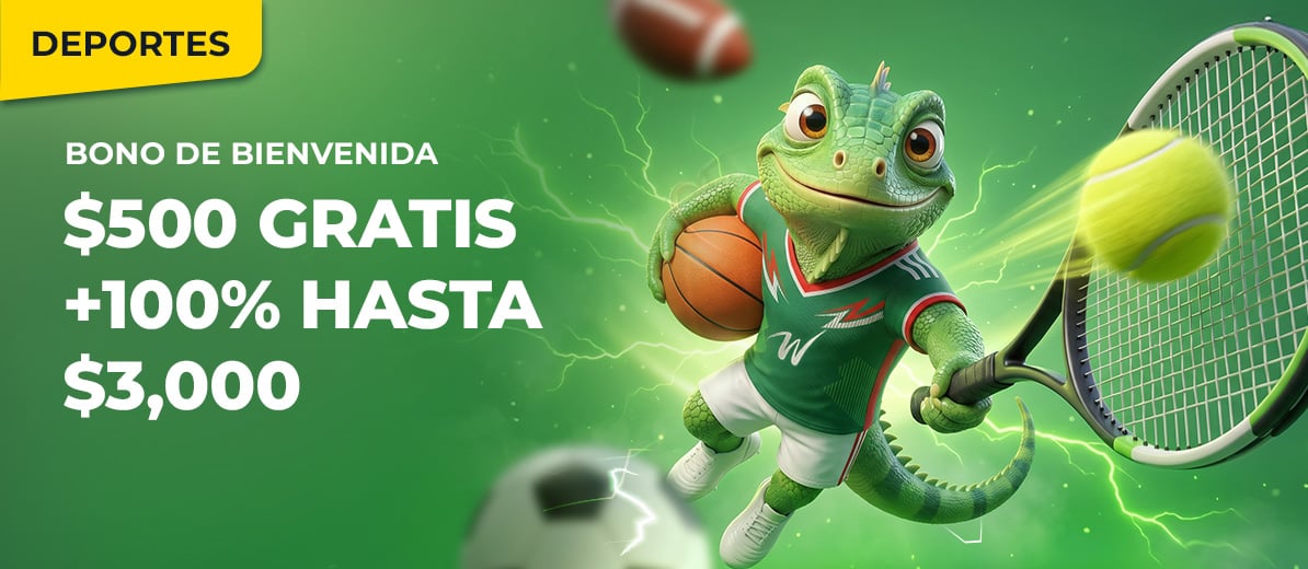 Bono por Depósito en Deportes 100% y Bono de Registro $500